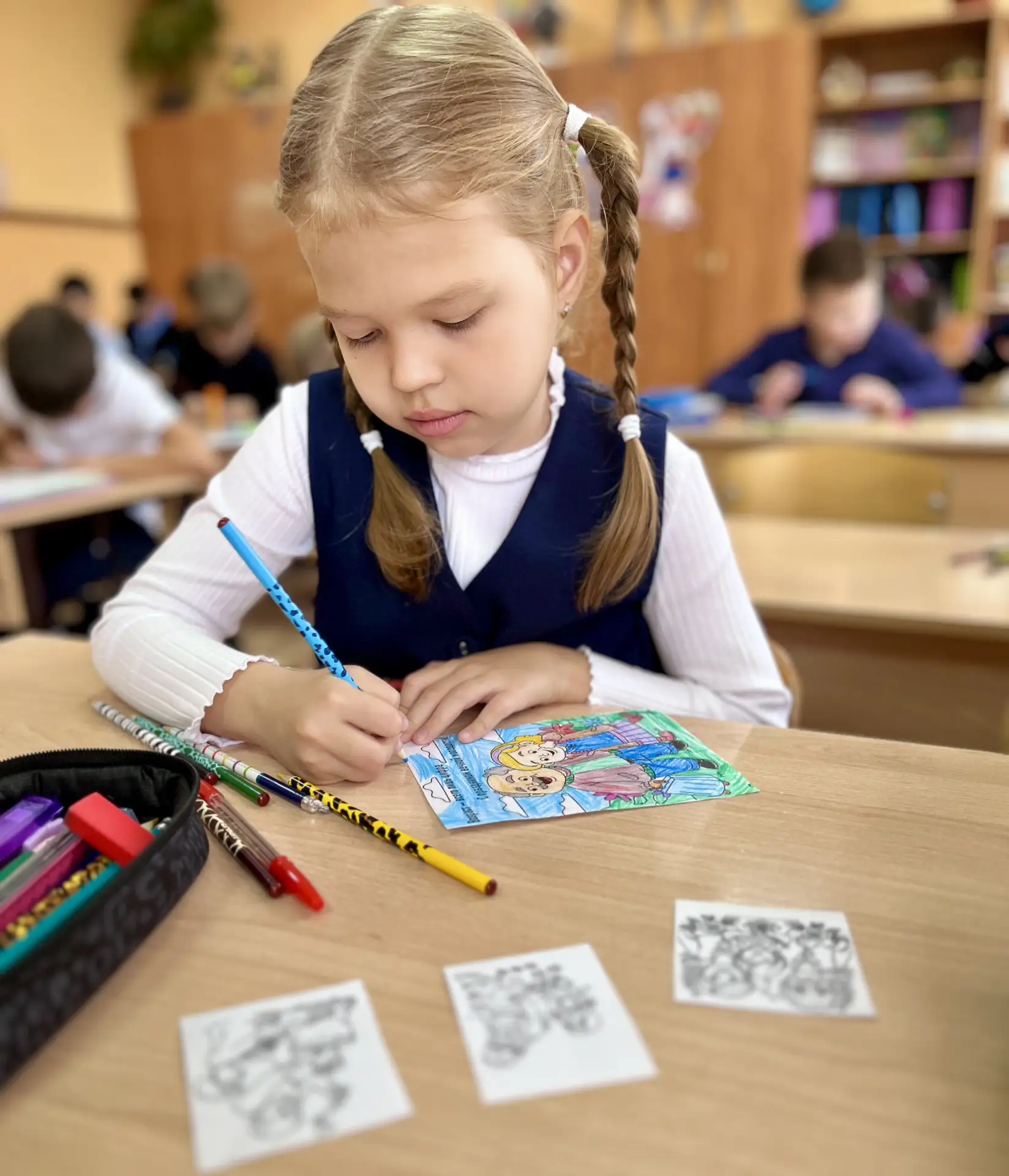 🧡 Уроки доброты: открытки ко Дню пожилого человека во 2а классе ( кл.руководитель Е.Ю....