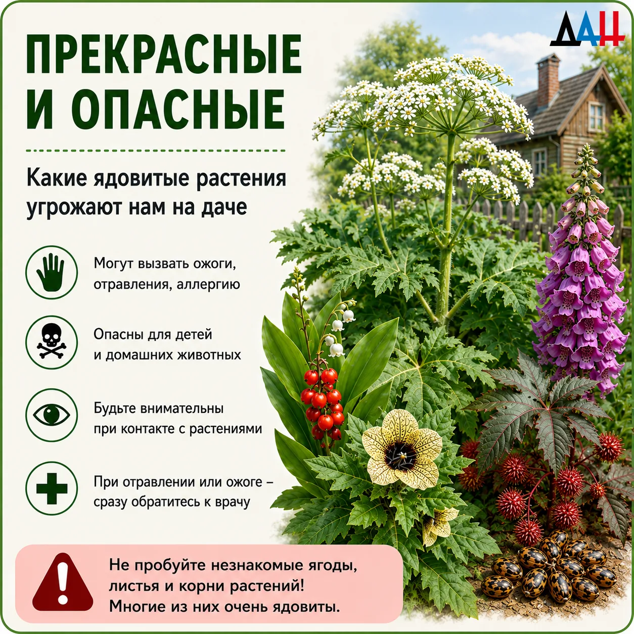 🍃 Опасность на приусадебном участке могут представлять не только животные, но и вполне...