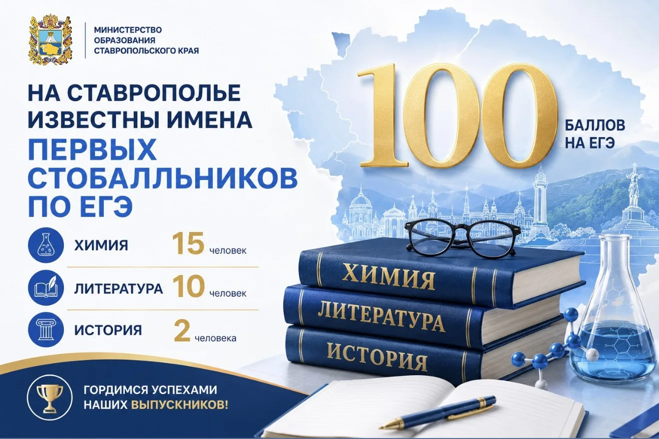На Ставрополье известны первые результаты экзаменов по химии, литературе и истории

Химию сдавали 19