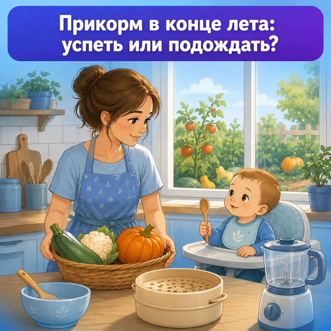 🥣 Прикорм в конце лета: успеть за сезонными овощами или ждать осени — отвечаю честно