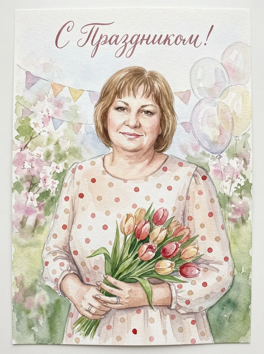 🎨👩‍🏫 А вот и вторая партия наших ярких поздравительных открыток с изображением любимых учителей! 🌼  