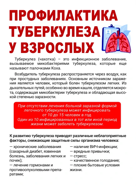 🧠 Профилактика туберкулеза у взрослых