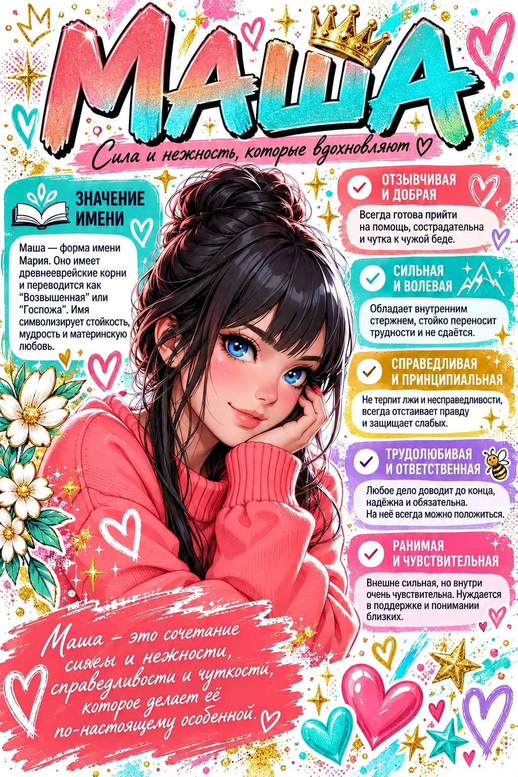 По просьбе, нашей подписчицы Маши, разберём имя МАША или МАРИЯ! 🤩💋🎉