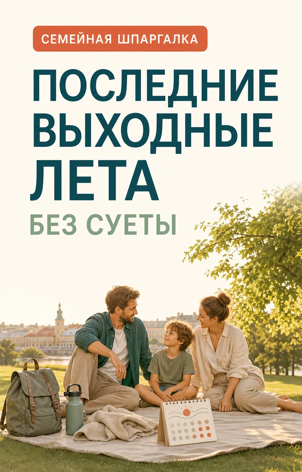 ✅ Семейная шпаргалка: как провести последние выходные лета без суеты