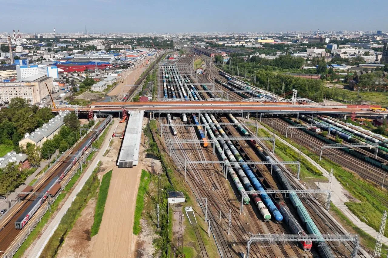 🏗️ Самый сложный монтажный этап на Цимбалинском путепроводе позади: над путями Октябрьской железной