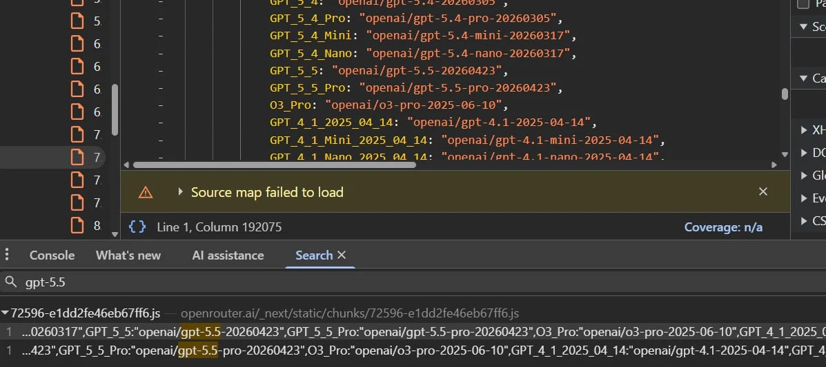 💬 GPT-5.5 почти наверняка выпустят сегодня.

В исходном коде OpenRouter обнаружили любопытную детал