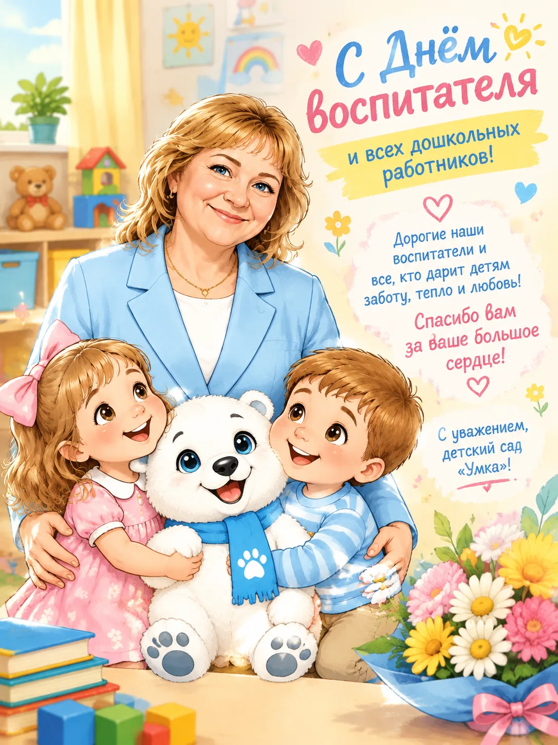 🎉 С Днём воспитателя и всех дошкольных работников! 💐