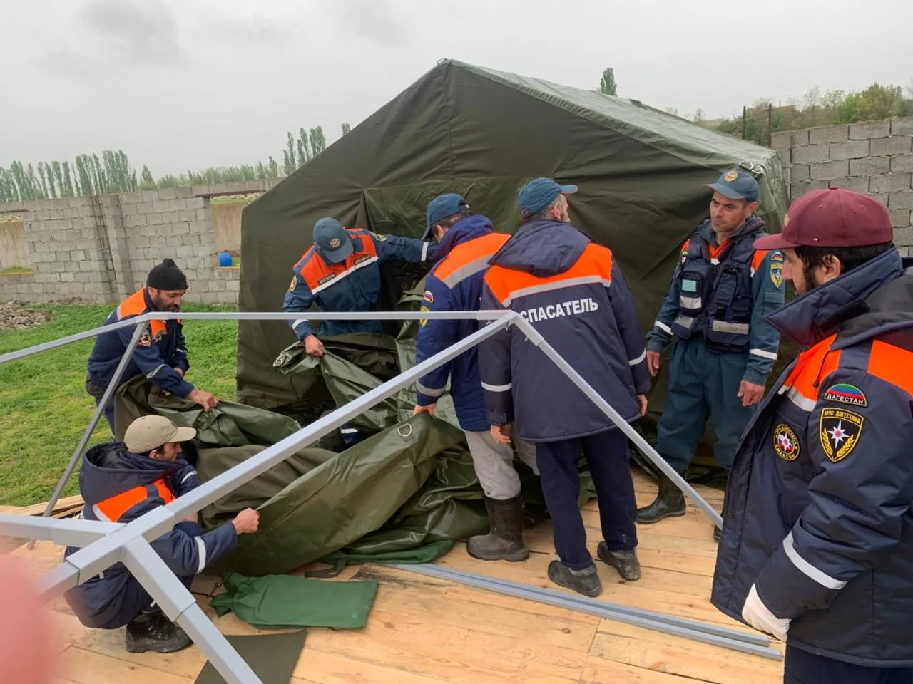 🔵 Продолжение работ по ликвидации последствий подтопления в Хасавюртовском районе  Группировка Север