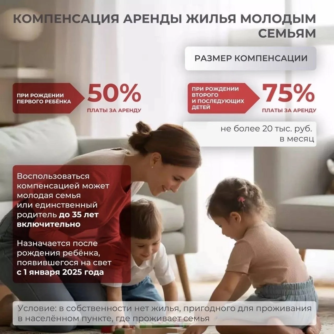 Многодетным семьям компенсируется часть расходов на жилищно-коммунальные услуги в рамка...