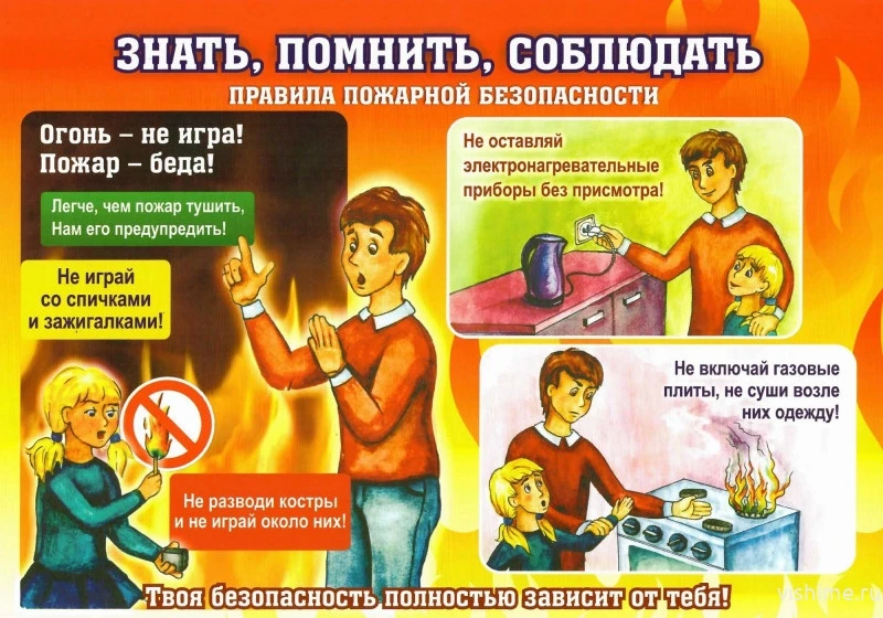 Памятка по пожарной безопасности в период летних каникул