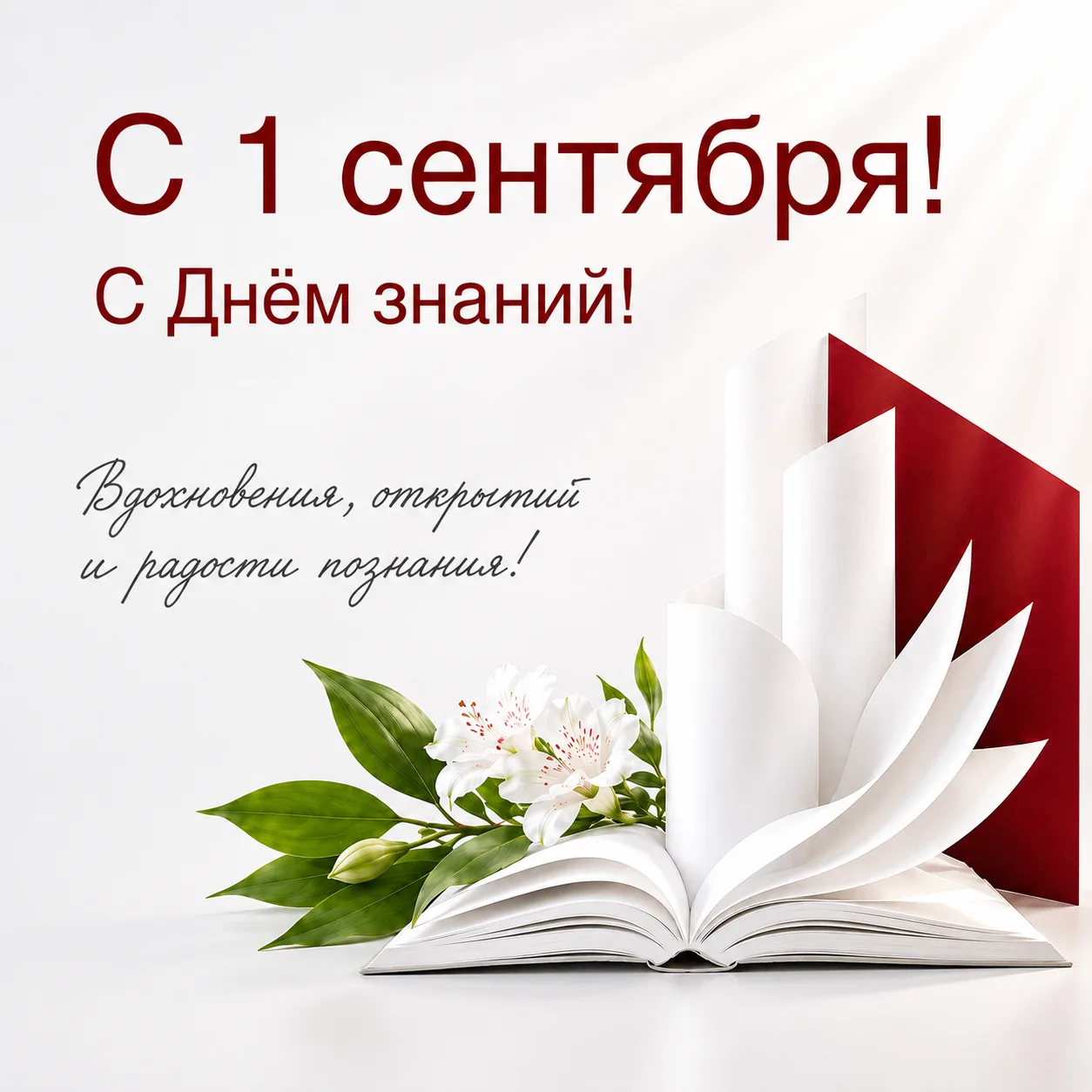 С 1 сентября — с Днём знаний!