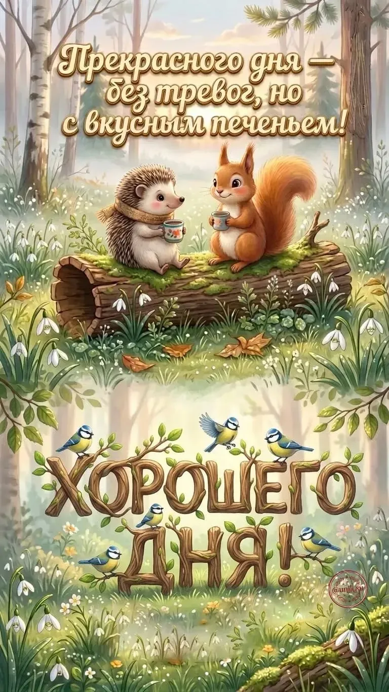🥰 Ставьте реакции и делитесь открыткой с близкими ❤️
