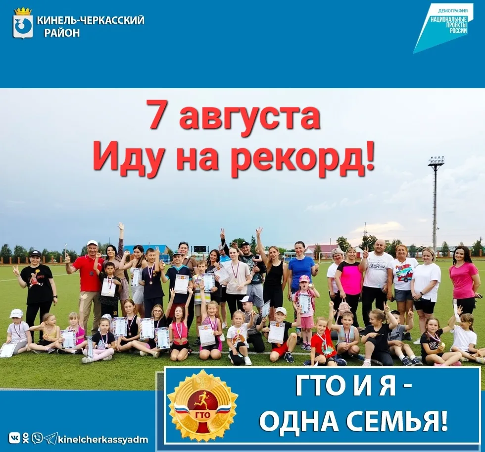 Друзья! Приглашаем всех проверить свою физическую форму!

7 августа в 13.00, в преддверии Дня физкул