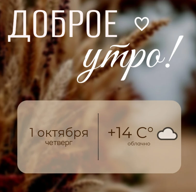 ⛅️  Доброе утро! А вот и четверг подкрался! Ещё чуть-чуть и выходные!