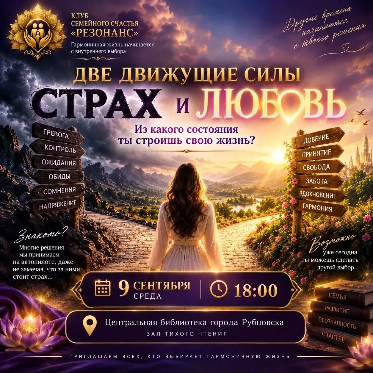 Клуб семейного счастья "Резонанс" приглашает.