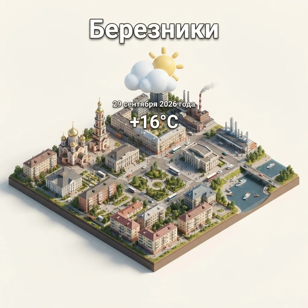 🍁🌼 29 сентября в Березниках погода будет облачной, но всё ещё по-осеннему мягкой.