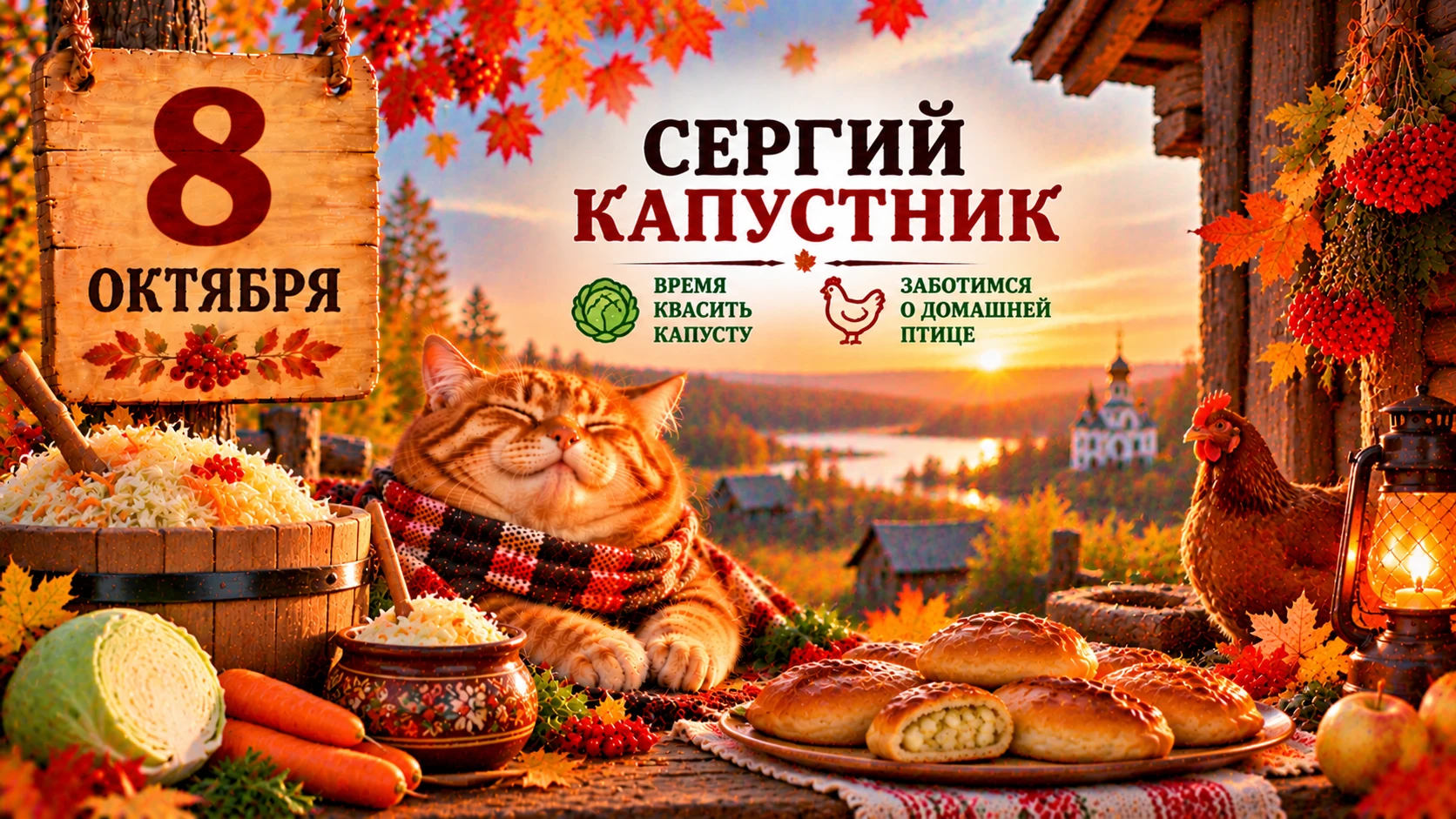 🌿 8 октября — Сергий Капустник: народные приметы 🌿