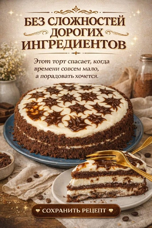 ДРУЗЬЯ, ЭТО ТОТ САМЫЙ ТОРТ, КОТОРЫЙ ПОЛУЧИТСЯ ДАЖЕ У НОВИЧКА! НИКАКИХ СЛОЖНЫХ ТЕХНИК, ВСЁ ПРОСТО И П