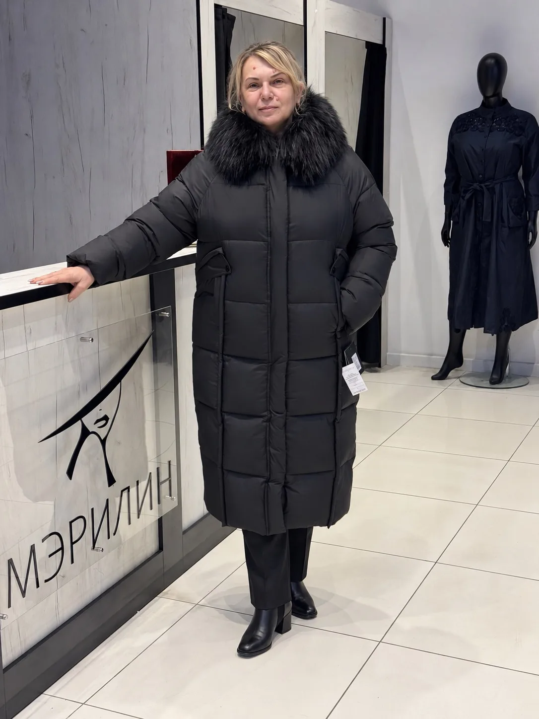 🖤 Зимнее пальто с натуральным мехом