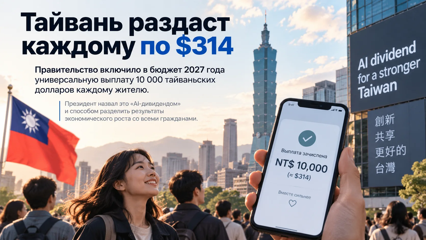 Занятная новость про безусловный базовый доход (#ББД) (на всякий случай БДД - это регул...