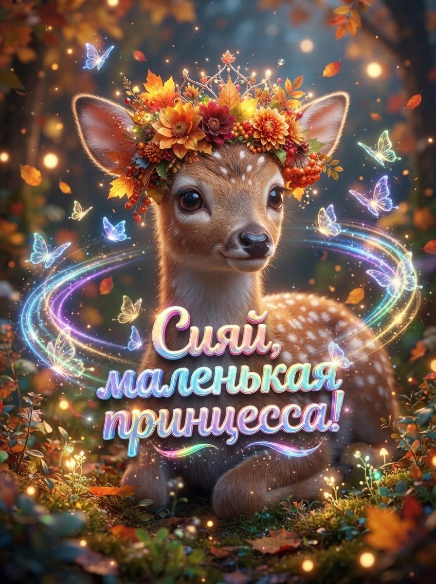 Сияй, маленькая принцесса! Даже осенний лес может стать волшебным, если рядом мерцают б...