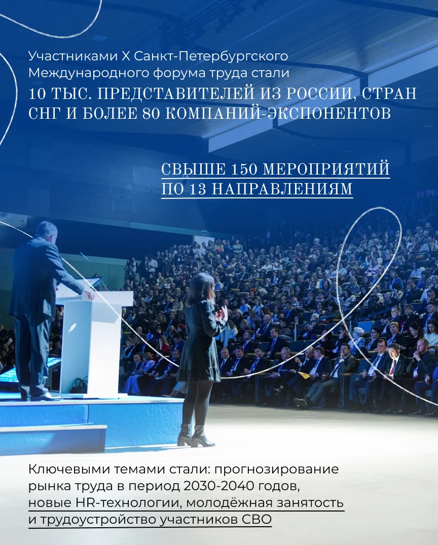Коротко расскажу о федеральных событиях прошлой недели.  1. На Х Международном форуме труда – крупне