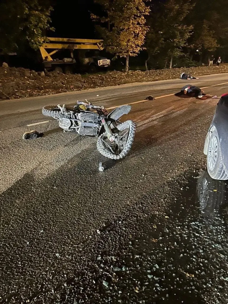 ❗️Два питбайкера жёстко разбились в Подмосковье.