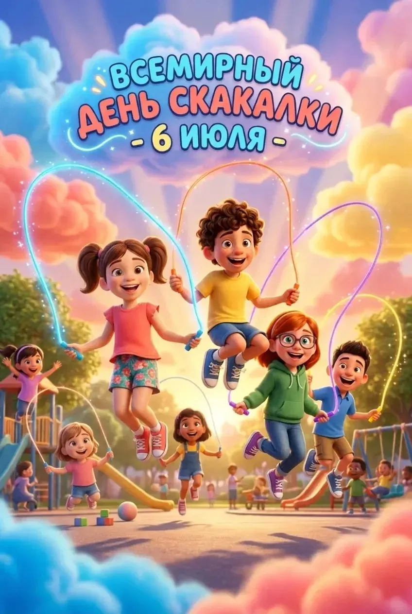 🎉 Всемирный день скакалки — 6 июля! 🎉 

Сегодня отмечается весёлый и очень активный праздник — Все