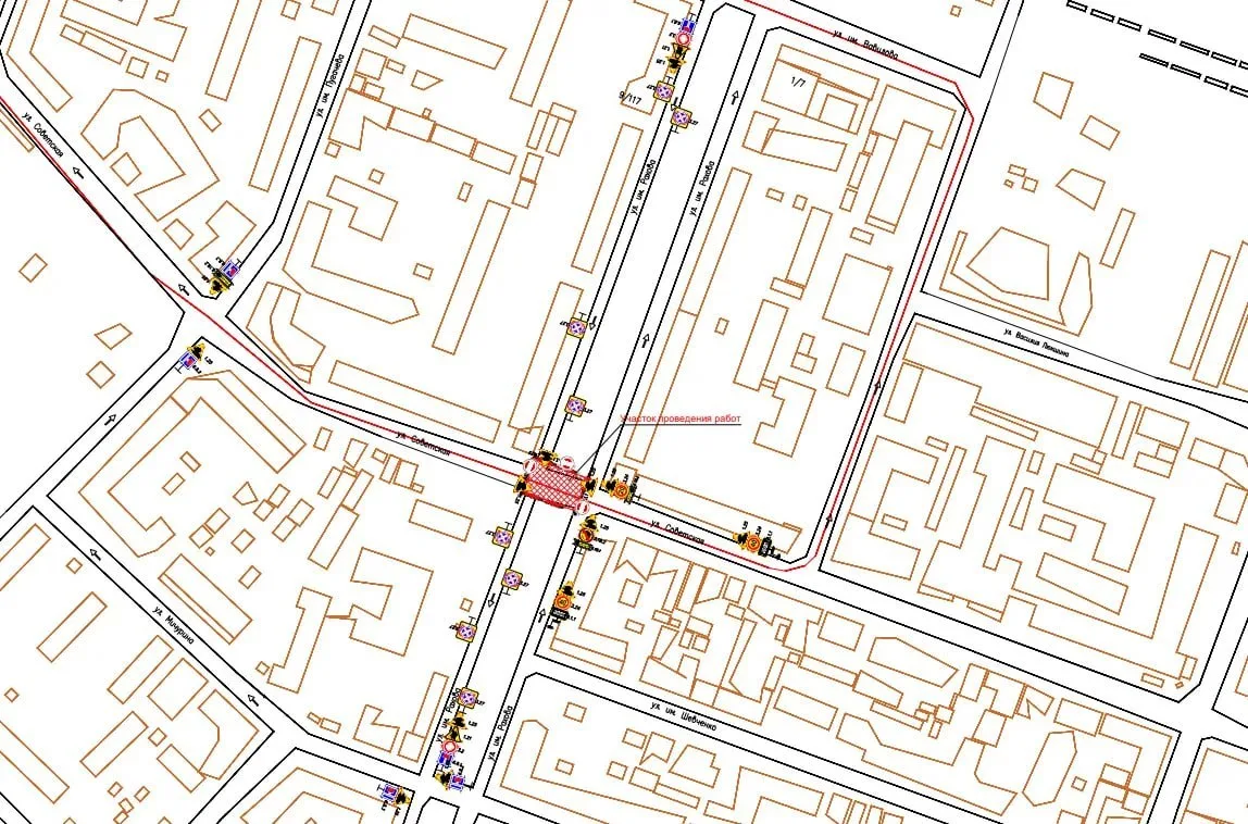 В Октябрьском районе ограничат движение транспорта на участке улицы Советской в районе ...