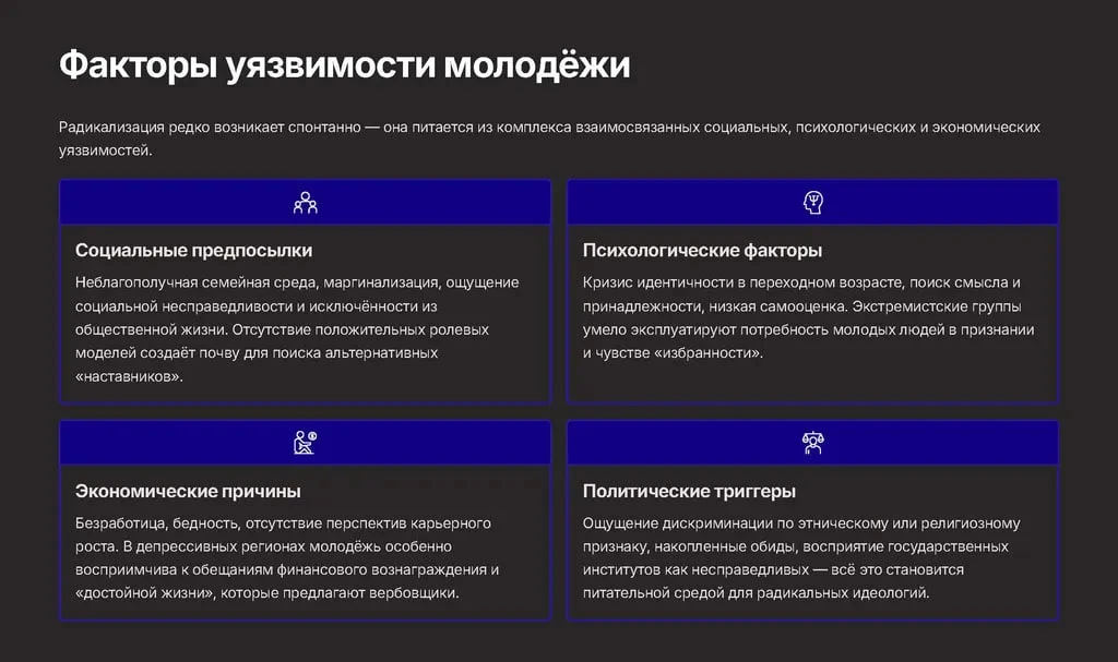 📌Профилактика распространения террористических идей в молодежной среде: что нужно знать каждому Совр