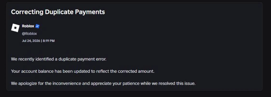 🚨  У игроков массово пропадают Robux