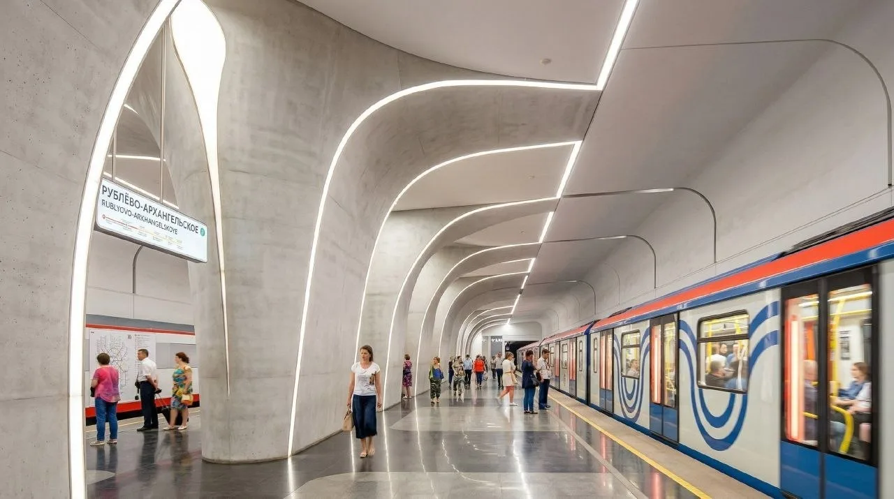 🚇 Проект станции «Рублёво-Архангельское» позаимствовал идеи бюро Захи Хадид  В сеть слили визуализац