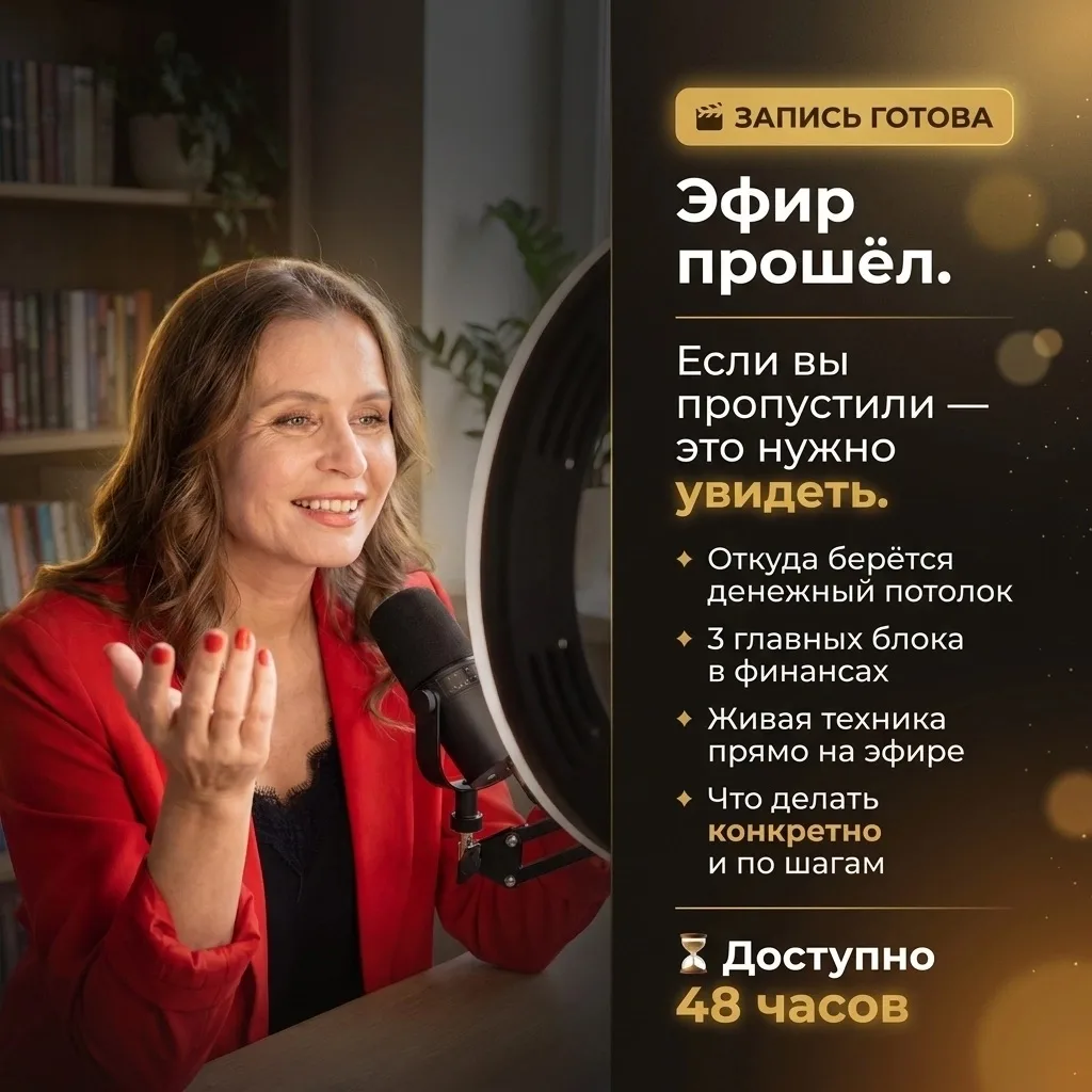 🔥 Эфир закончился. Запись готова..

Если вы пропустили — спешите. Мы разбирали, почему деньги упира