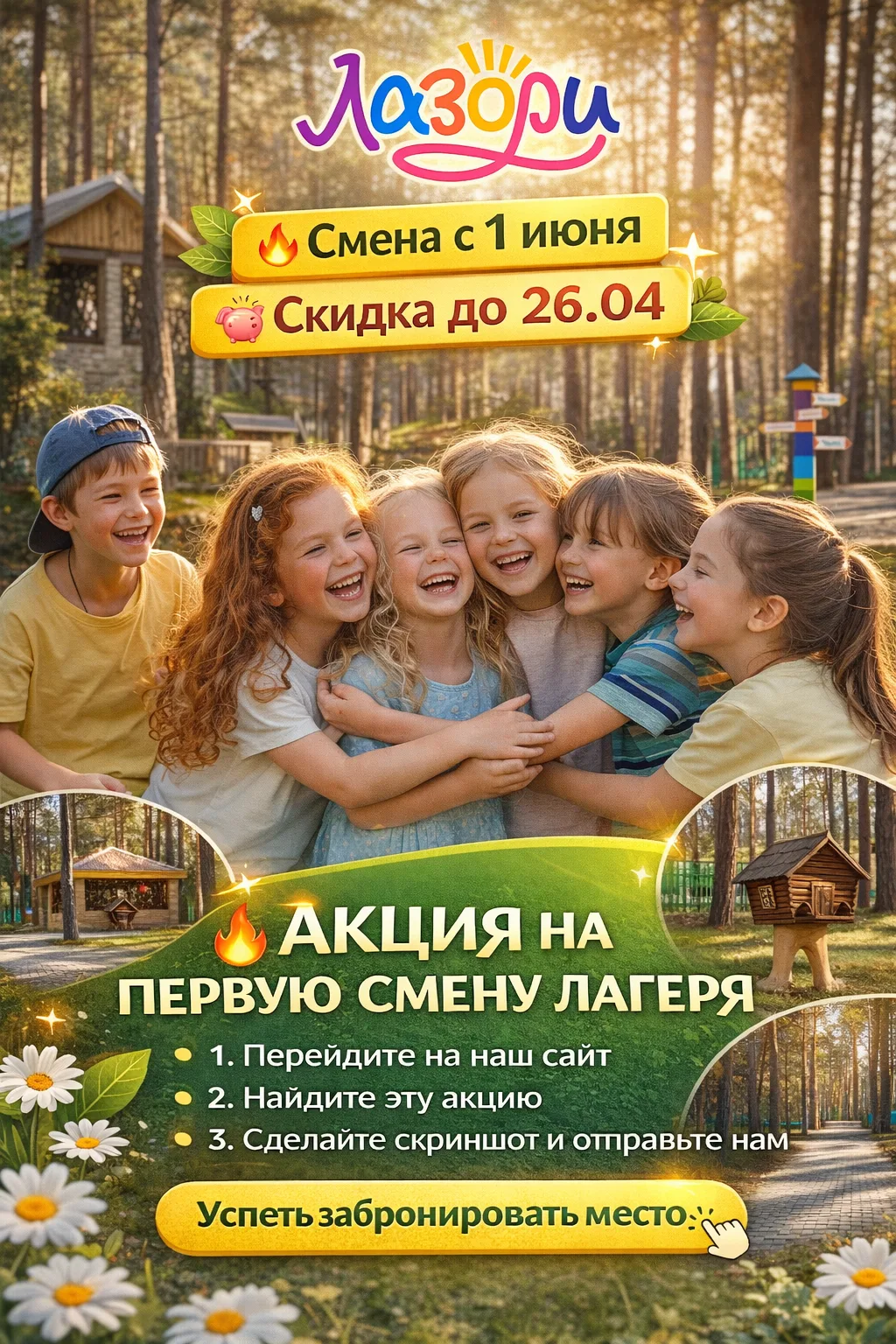🔥 СКИДКА НА ЛЕТНИЙ ЛАГЕРЬ ДО 26 АПРЕЛЯ