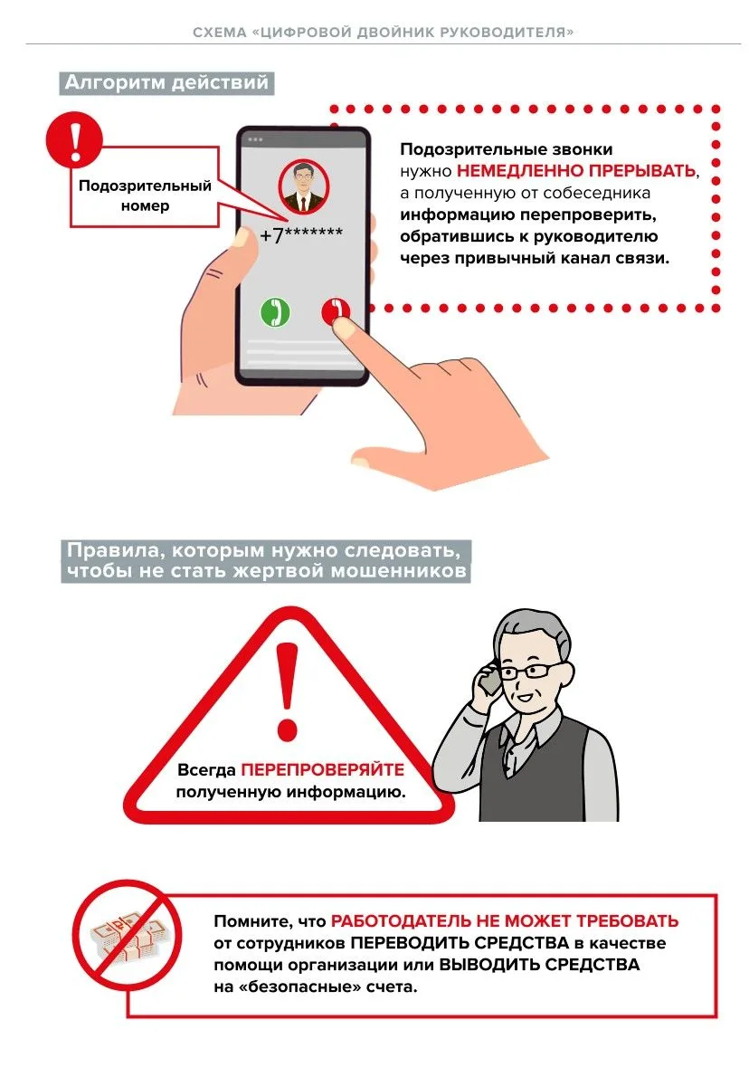 Осторожно мошенники! Схема "Цифровой двойник руководителя"