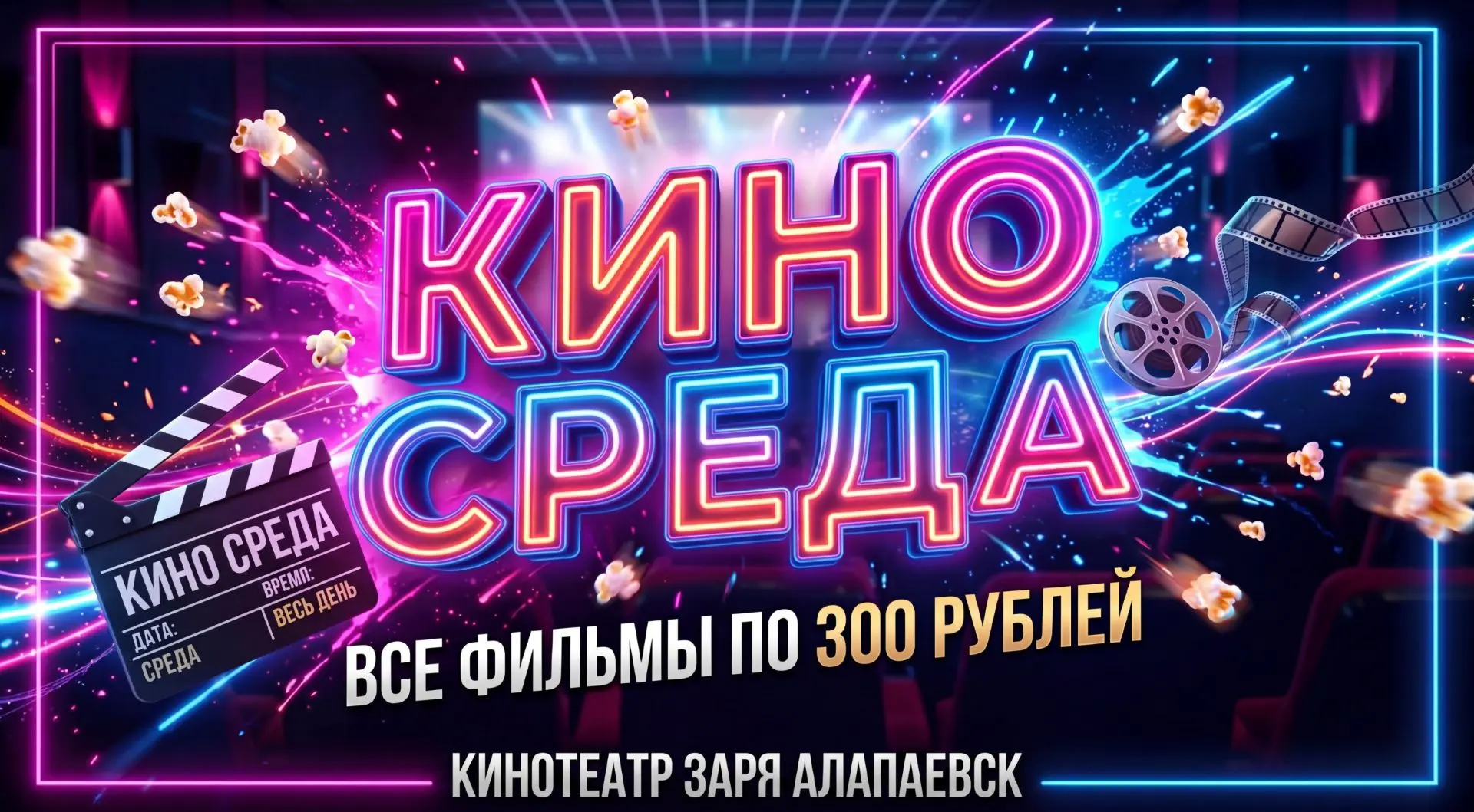 Среда — время кино в «Заре»!