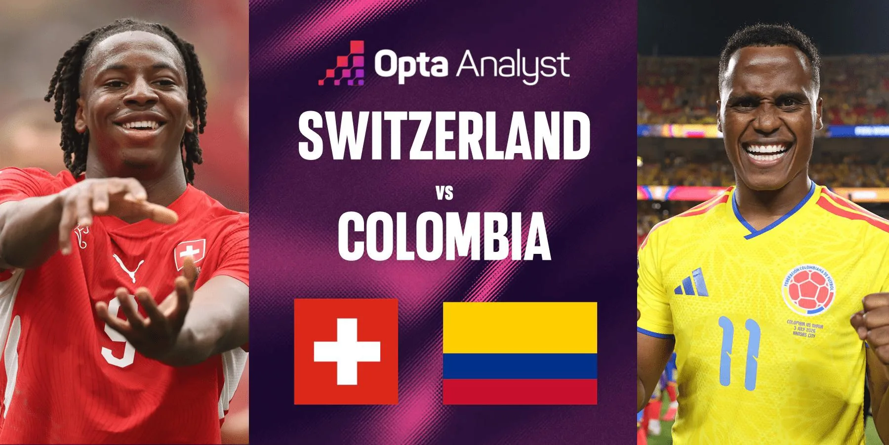 🇨🇭🇨🇴 Угадываем, с каким счетом закончится основное время матча Швейцария - Колумбия.