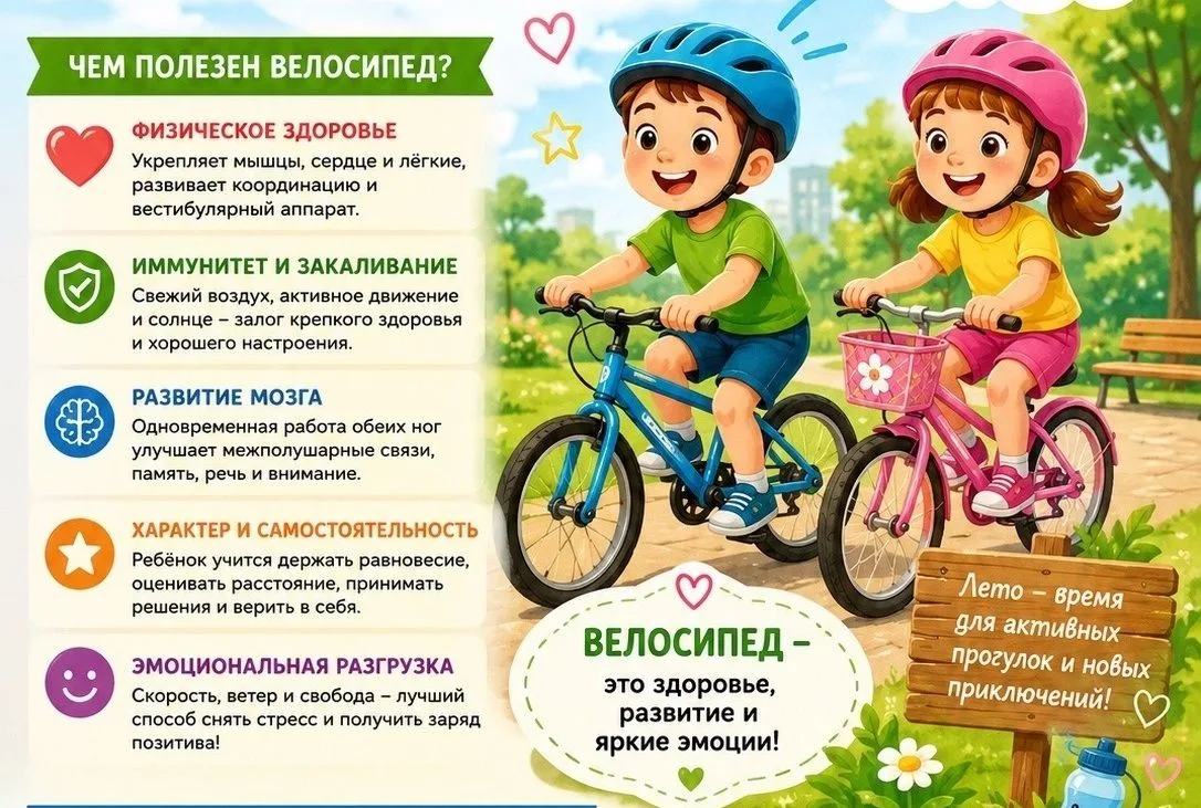 🚴‍♀️ 3 июня отметили замечательный праздник — День велосипеда! ✨🚴‍♂️

Вместе с детьми не только вс