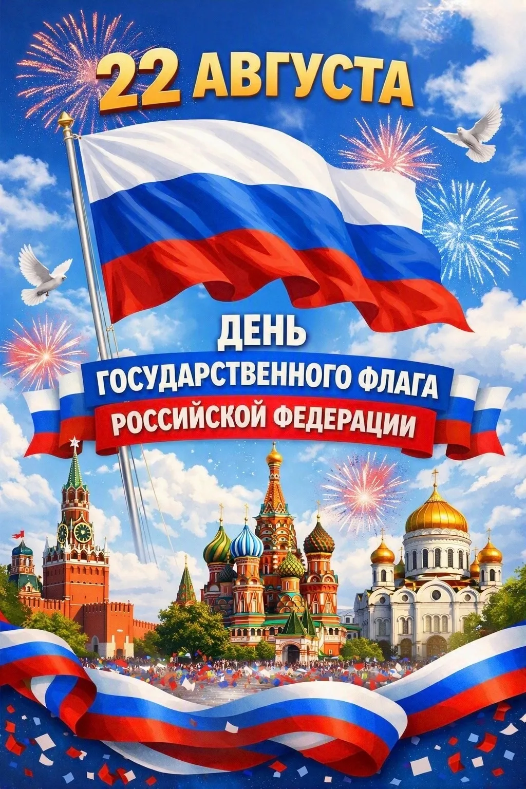 🇷🇺 С ДНЁМ ГОСУДАРСТВЕННОГО ФЛАГА РОССИИ!