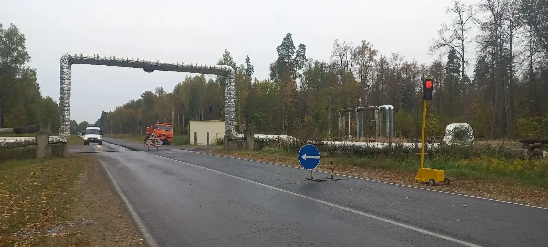 🛣 На КПП №5 начался ремонт дороги у площадок 8 и 9