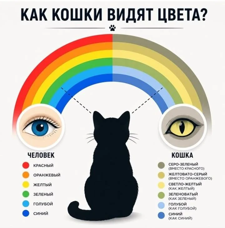 Как кошки видят цвета.