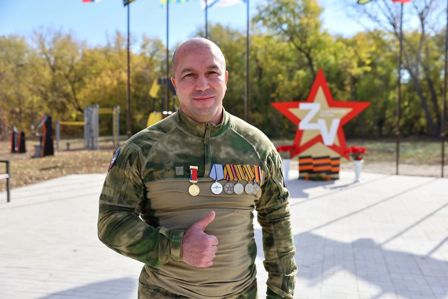 В Новоярках Алтайского края открыли сквер памяти бойцов специальной военной операции