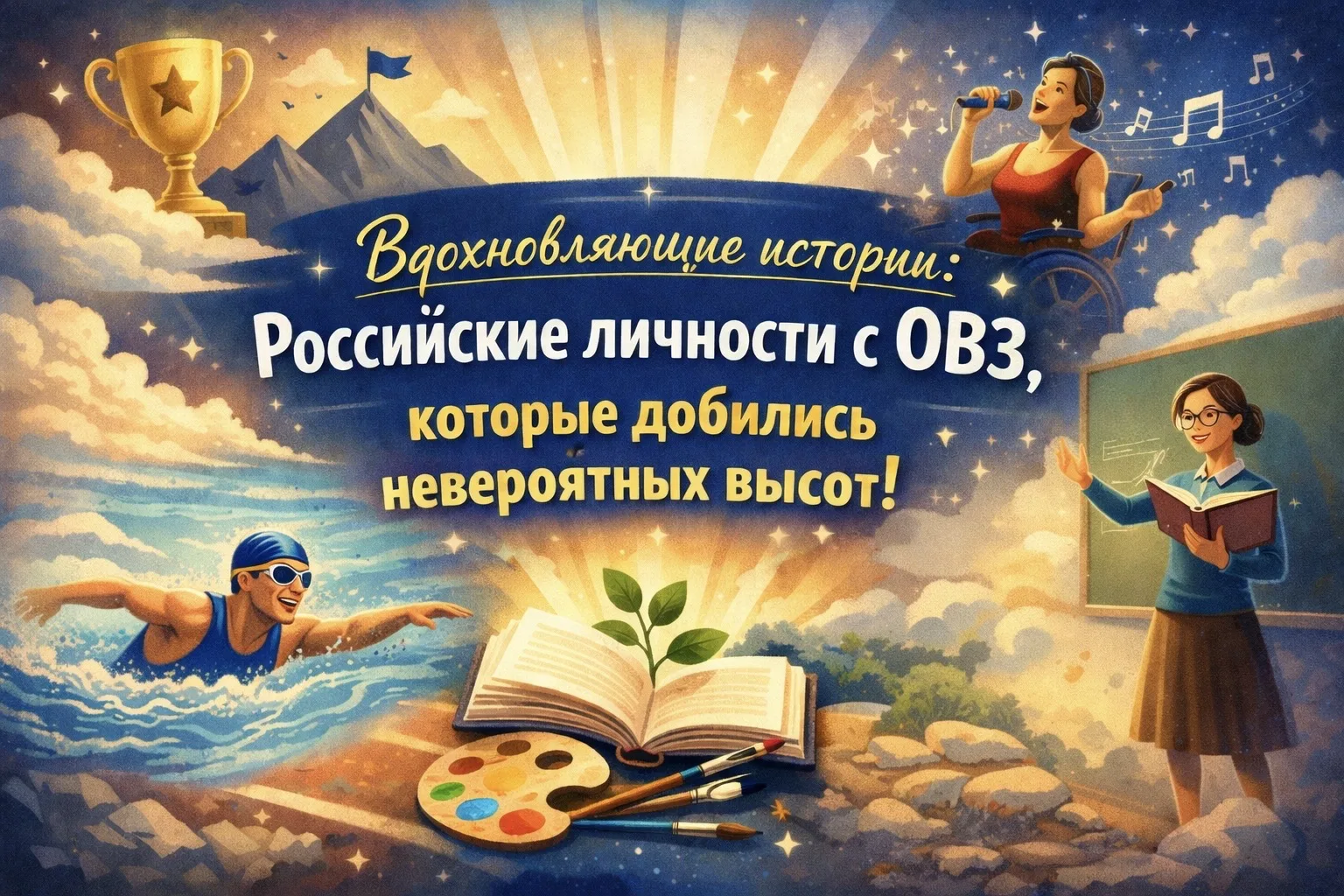 ✨Вдохновляющие истории: российские личности с ОВЗ, которые добились невероятных высот✨  Часто мы дум