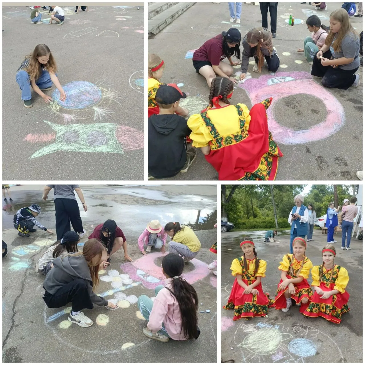 🌈Детство — это время, когда даже серый асфальт может стать радугой.