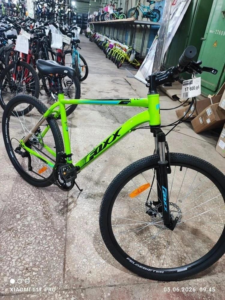 Велосипед FOXX 27.5 AZDEC D зелёный, сталь, размер 20. Цена 17600