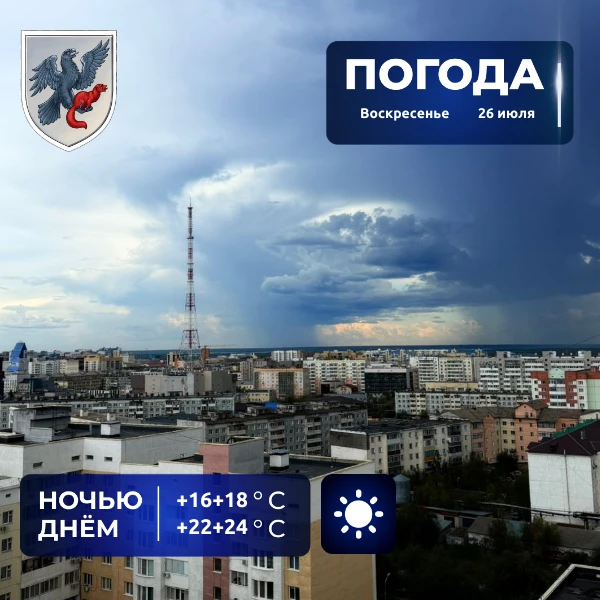 ☁️ Прогноз погоды в Якутске на 26 июля