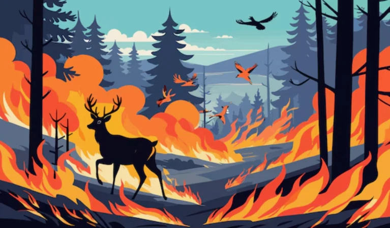 🔥Берегите лес от огня! Один непотушенный костёр или брошенная спичка могут привести к масштабному л