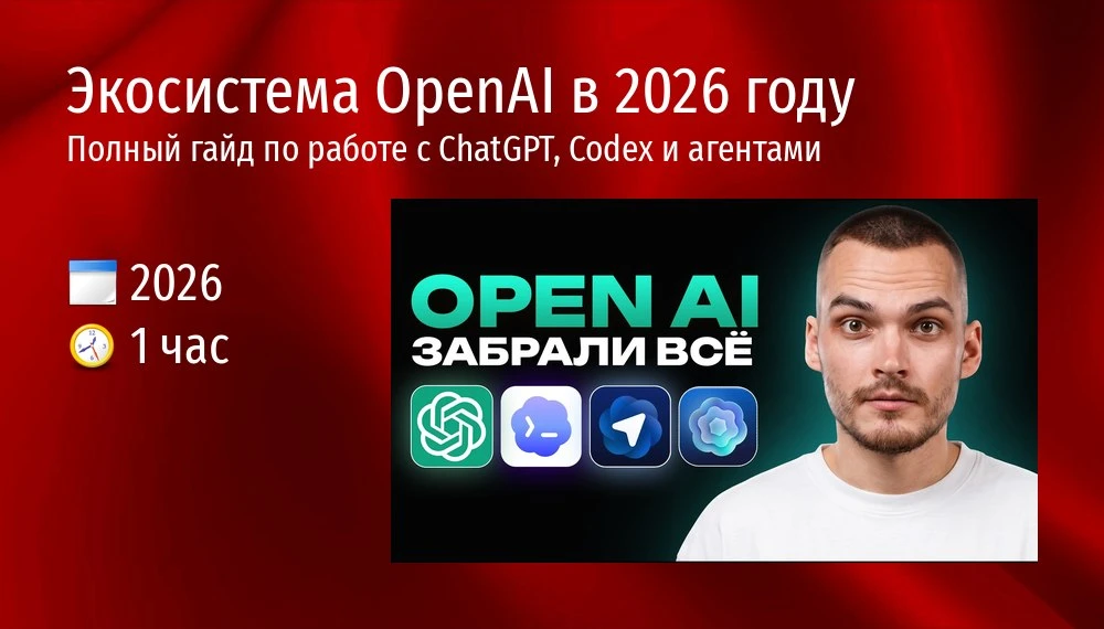 Экосистема OpenAI в 2026 году
Полный гайд по работе с ChatGPT, Codex и агентами

🗓 2026 ⏰ 1 час

Бо