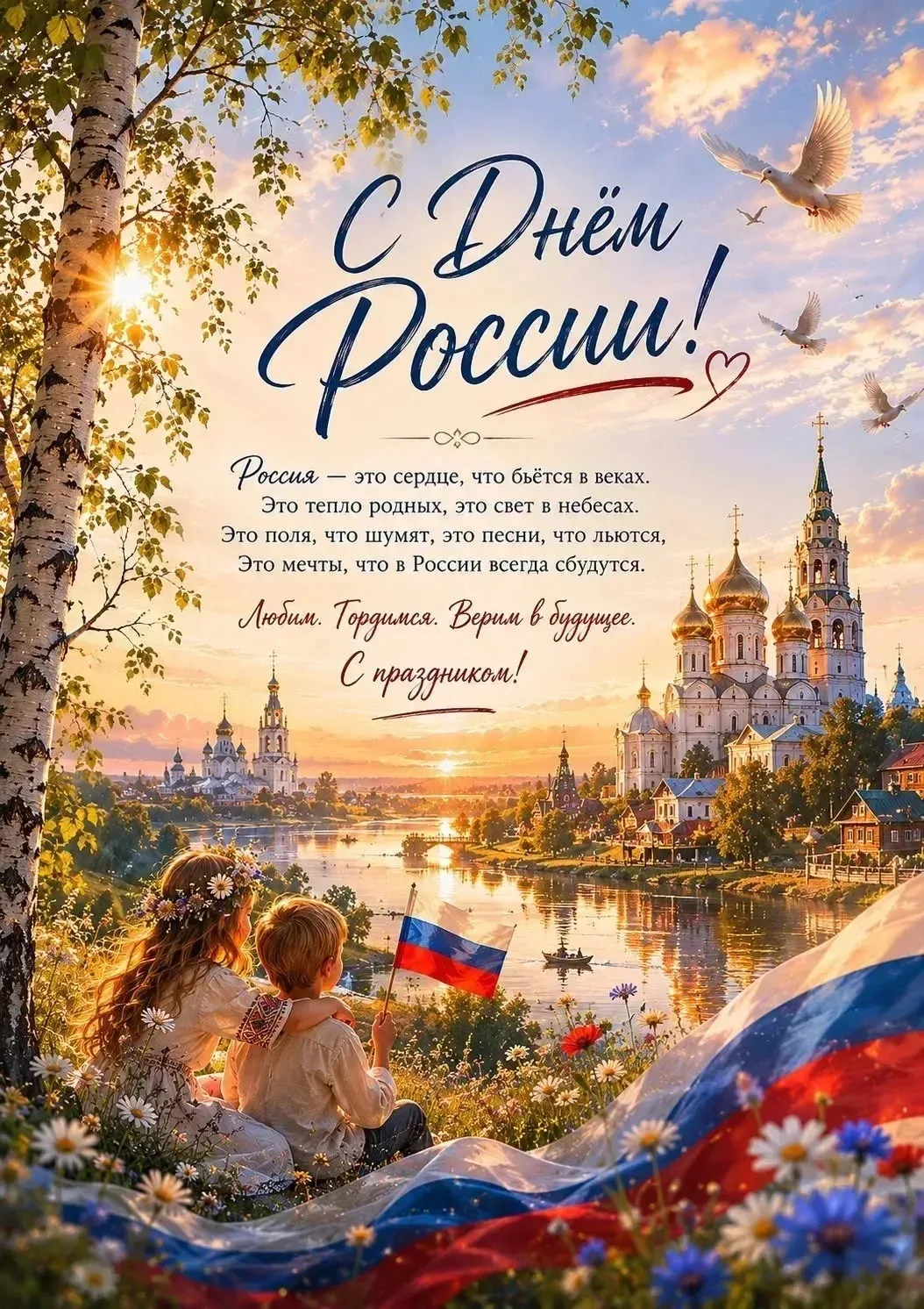С Днём России, дорогие друзья! В этот особенный день хочется пожелать, чтобы в каждом доме царили ую